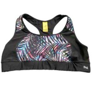 NOLA Black with Floral Front Sports Bra 3X